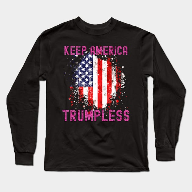 Keep America Trumpless ny -Trump Long Sleeve T-Shirt by lam-san-dan